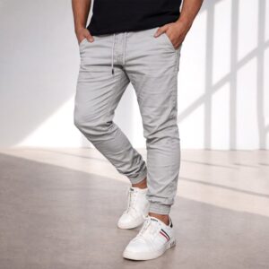 4 Pocket Joggers Pant- Silver